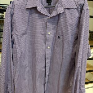 U.S. Polo Assn. Men's Purple Gingham Shirt